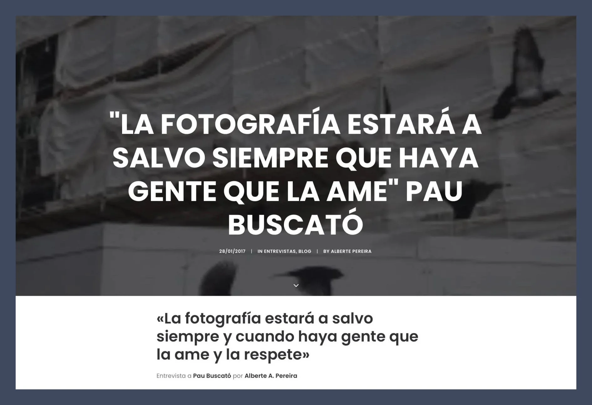 INTERVIEW WITH ‘QUITAR FOTOS’ 