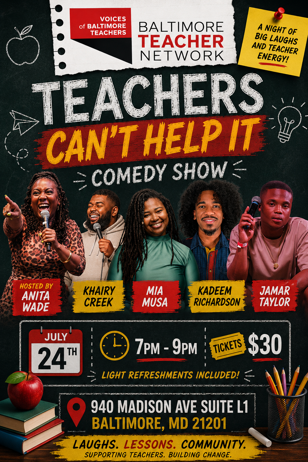 Teachers Can't Help it: Comedy Show