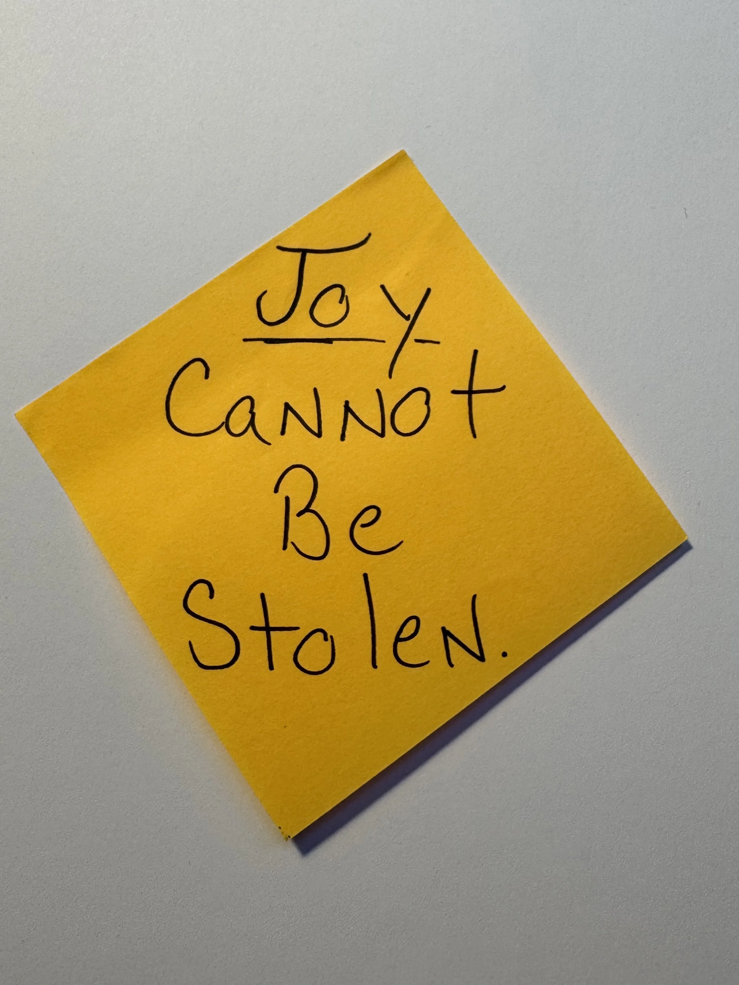 Joy Cannot be Stolen