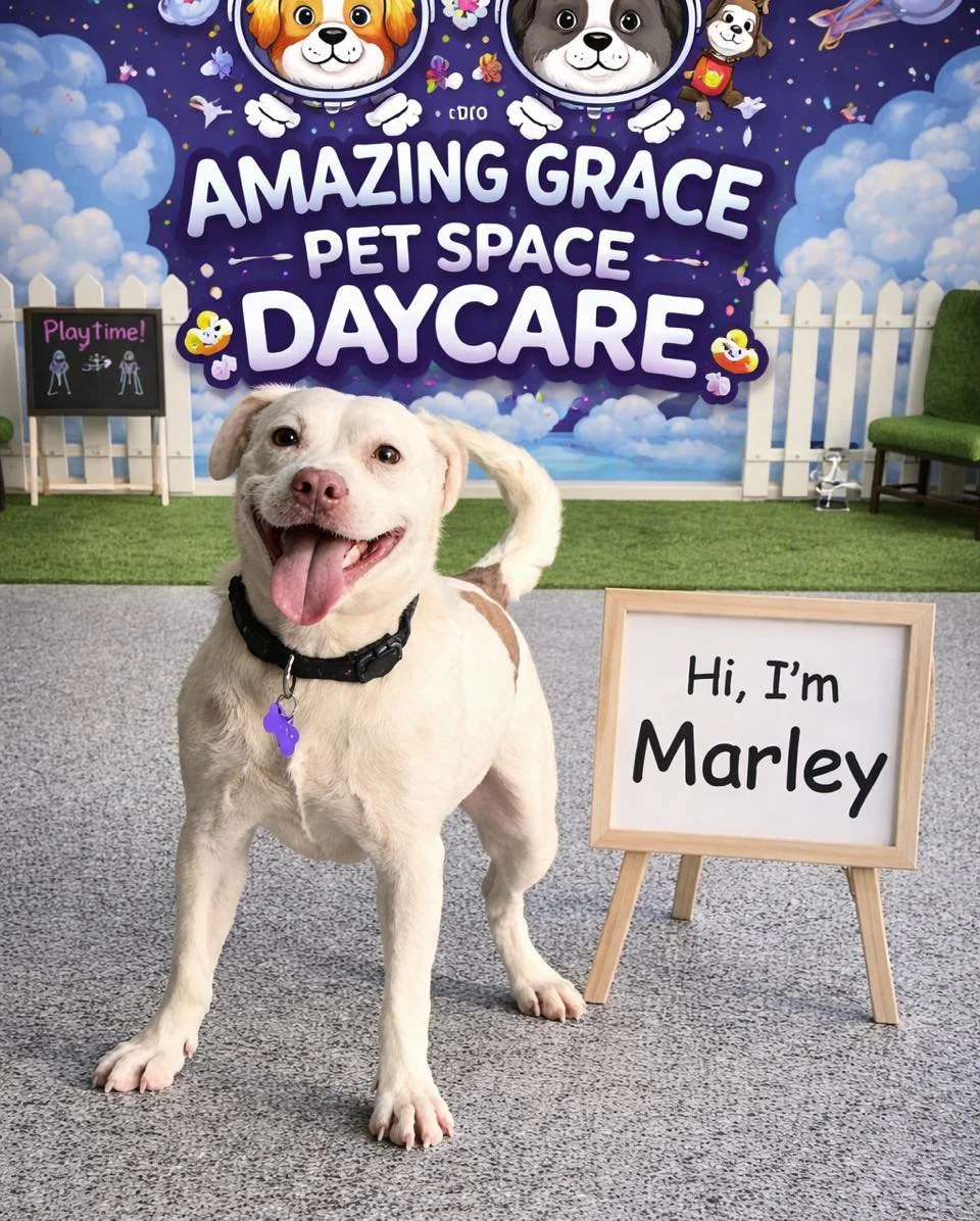 Meet our newest daycare cuties 🐾✨
Everyone say hi to Angel &amp; Marley! 💖
Angel is all smiles and happy vibes, ready to make friends and soak up all the love here at Amazing Grace Pet Space. Marley brings the goofy energy&mdash;tail wags, zoomies,