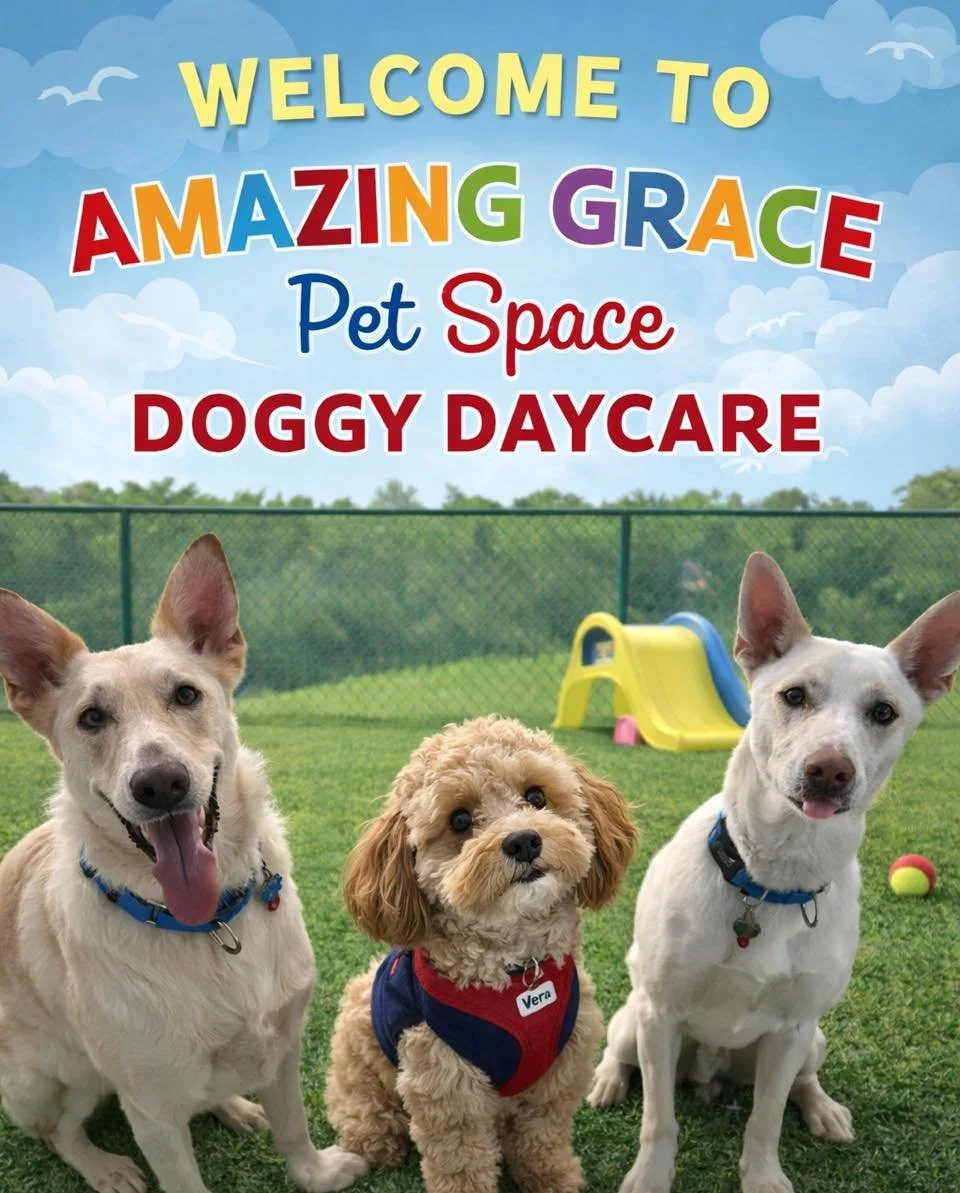 Welcome to the pack, Waco, Louie &amp; Koda! 🐾🎉
We&rsquo;re so excited to welcome these three cuties as our newest daycare playmates at Amazing Grace Pet Space Doggy Daycare! New friends, new adventures, and lots of tail wags ahead 🐶💙
Give them a