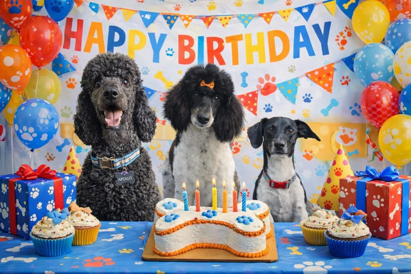 🎉🐾 HAPPY BIRTHDAY CREW! 🐾🎉
Join us in celebrating some very special pups today!
🎂 Apollo &amp; Solar &ndash; our beloved facility mascots and groomers&rsquo; sidekicks
🎂 Domino &ndash; one of our awesome daycare pups
These sweet faces bring so 
