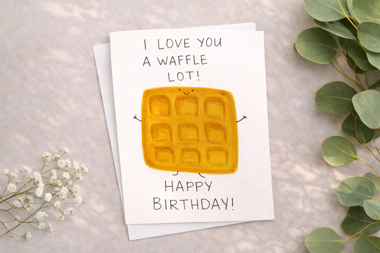 I Love You A Waffle Lot Birthday Card