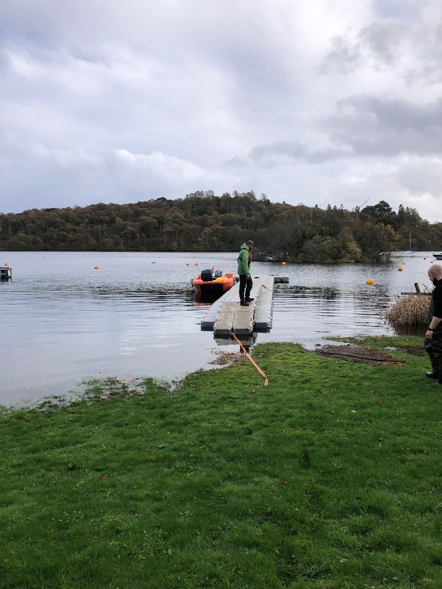 Floating Pontoon on the shores of Loch Lomond