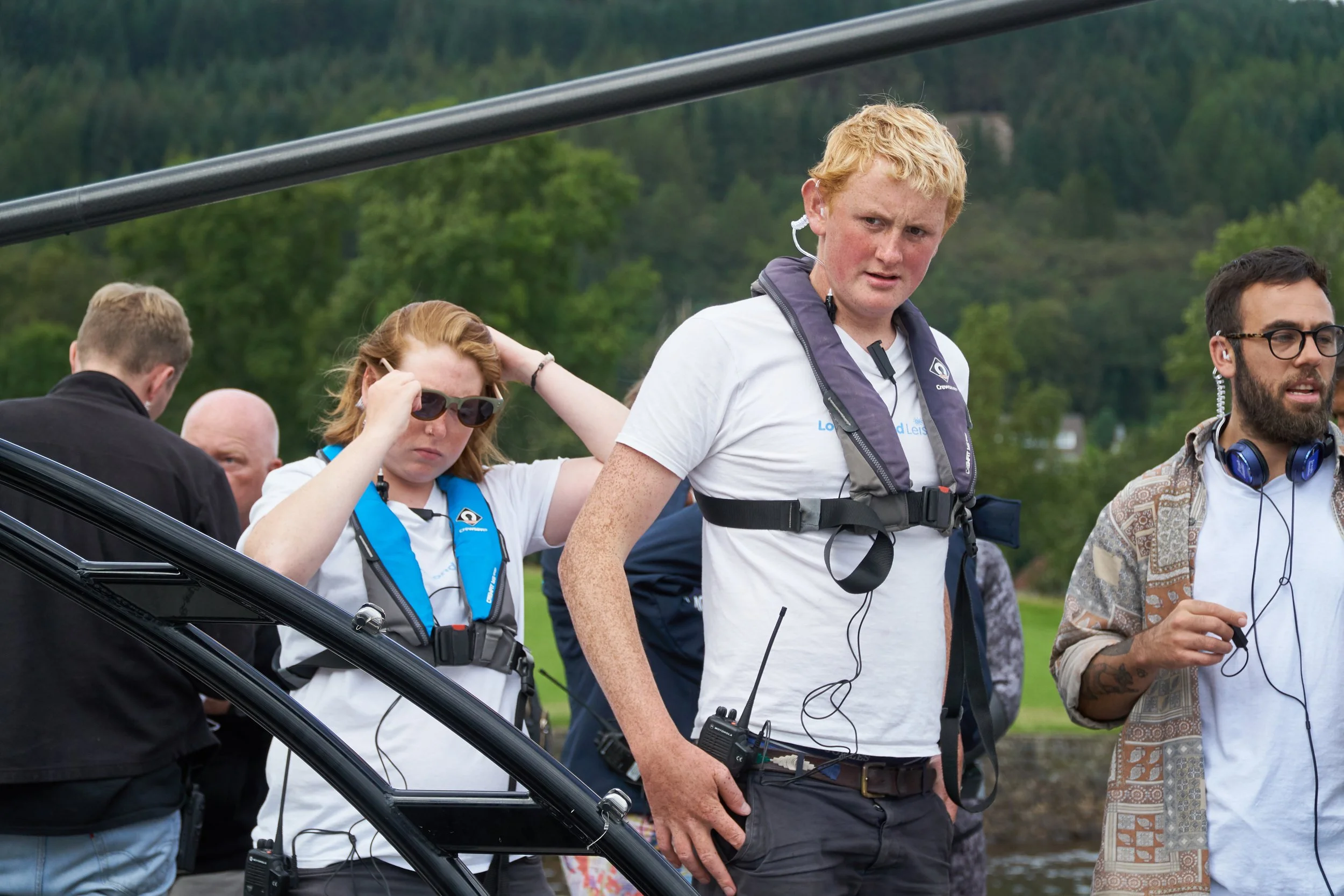 Media Crew and staff out at Loch Lomond