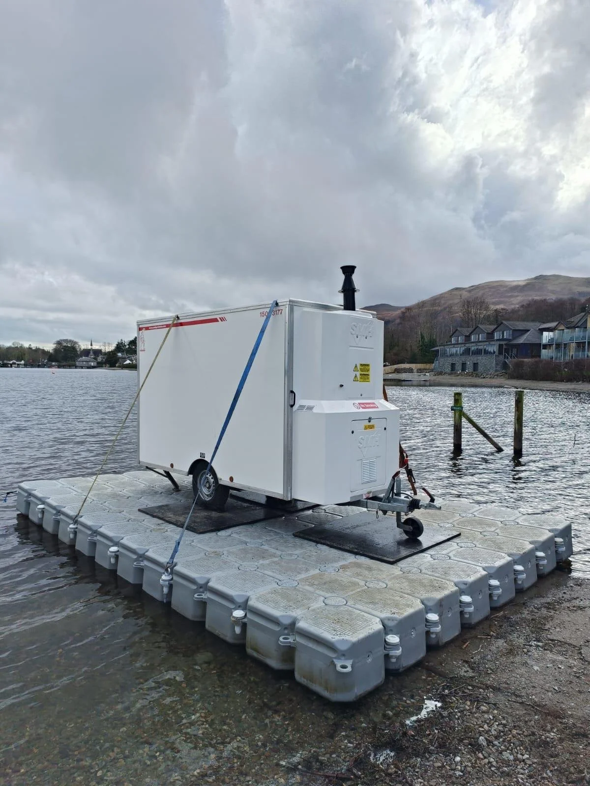 Decontamination Unit on a modular platform barge