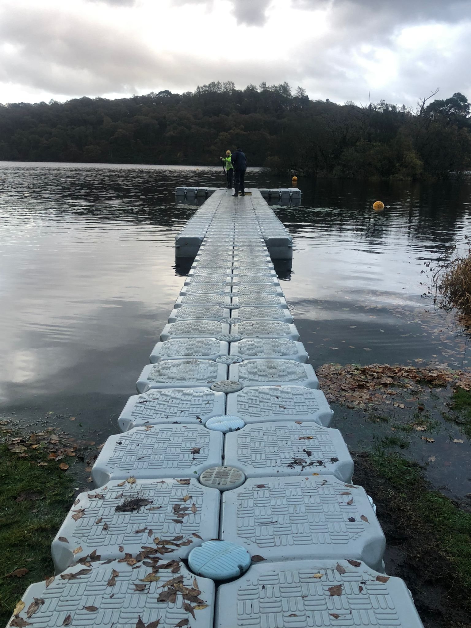 Floating Pontoon on the shores of Loch Lomond