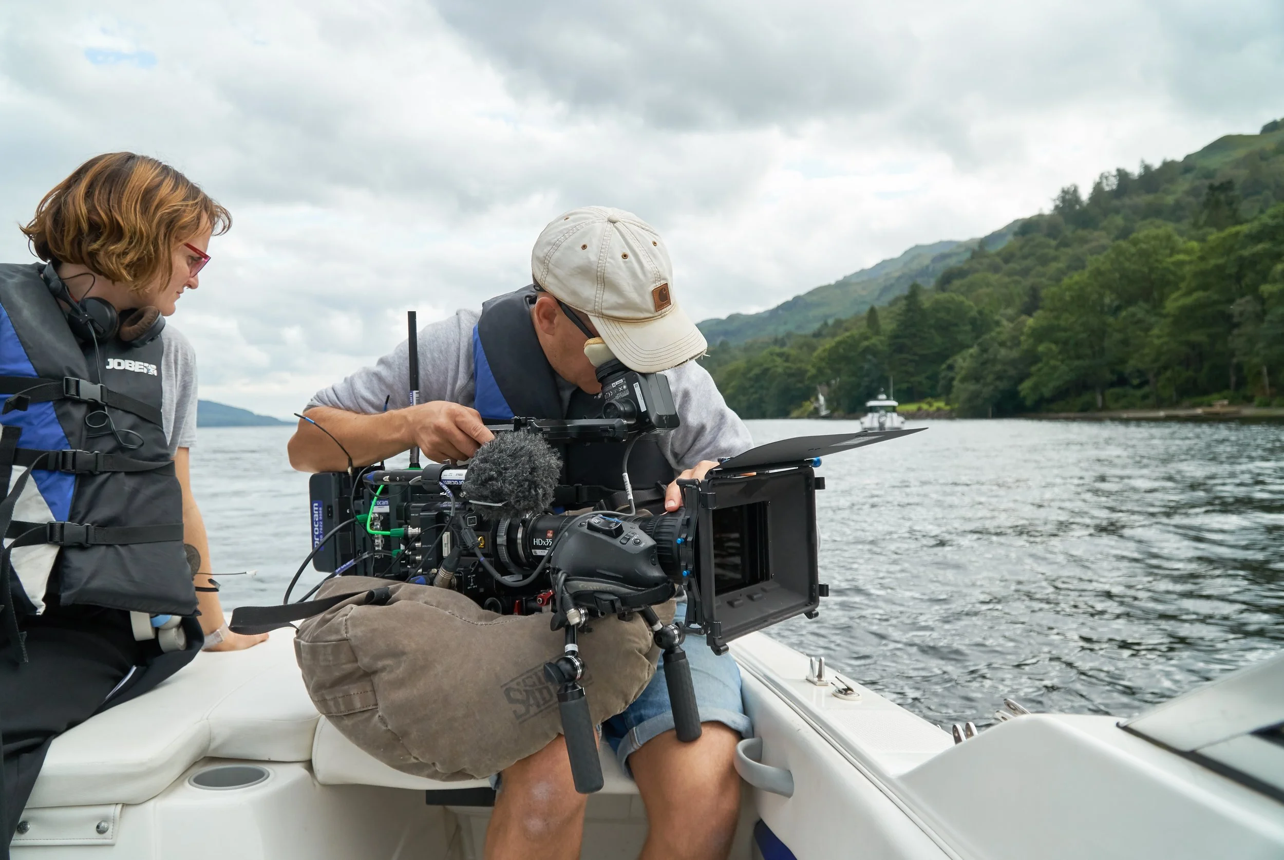 Media Crew and equipment out at Loch Lomond