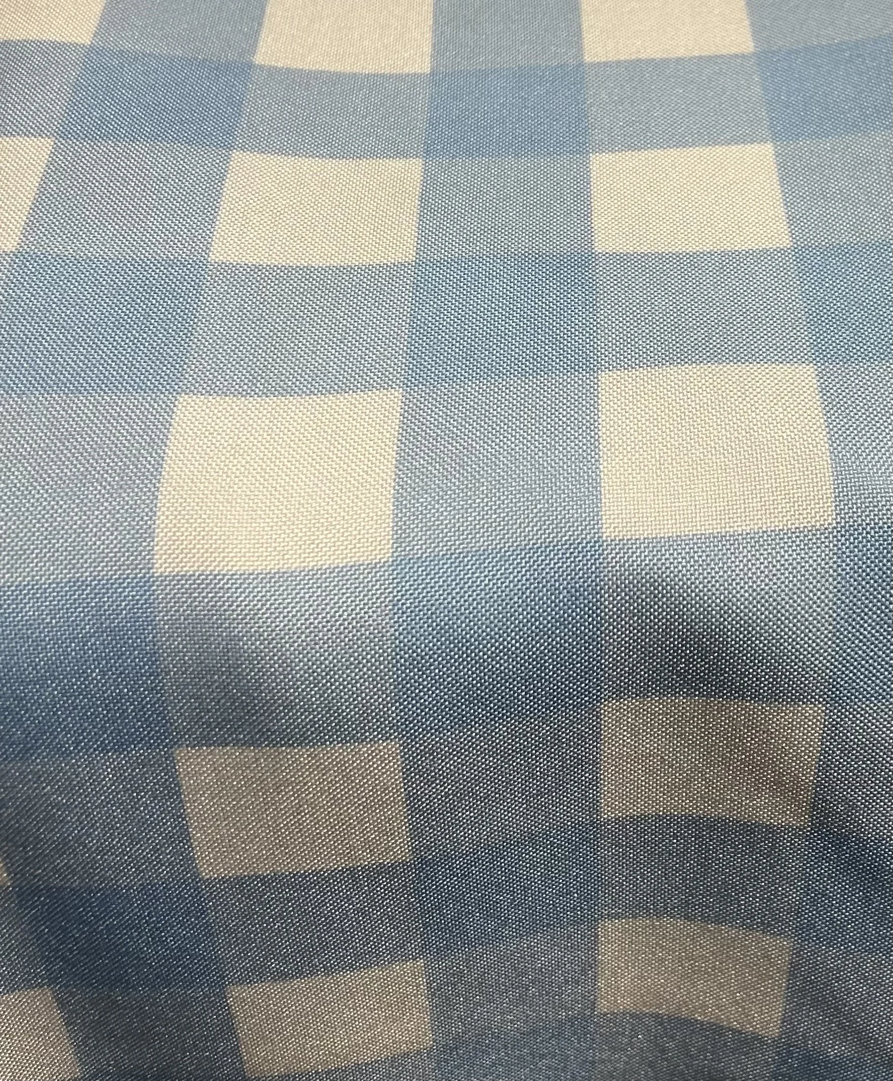 Light Blue Buffalo Check Table Linen