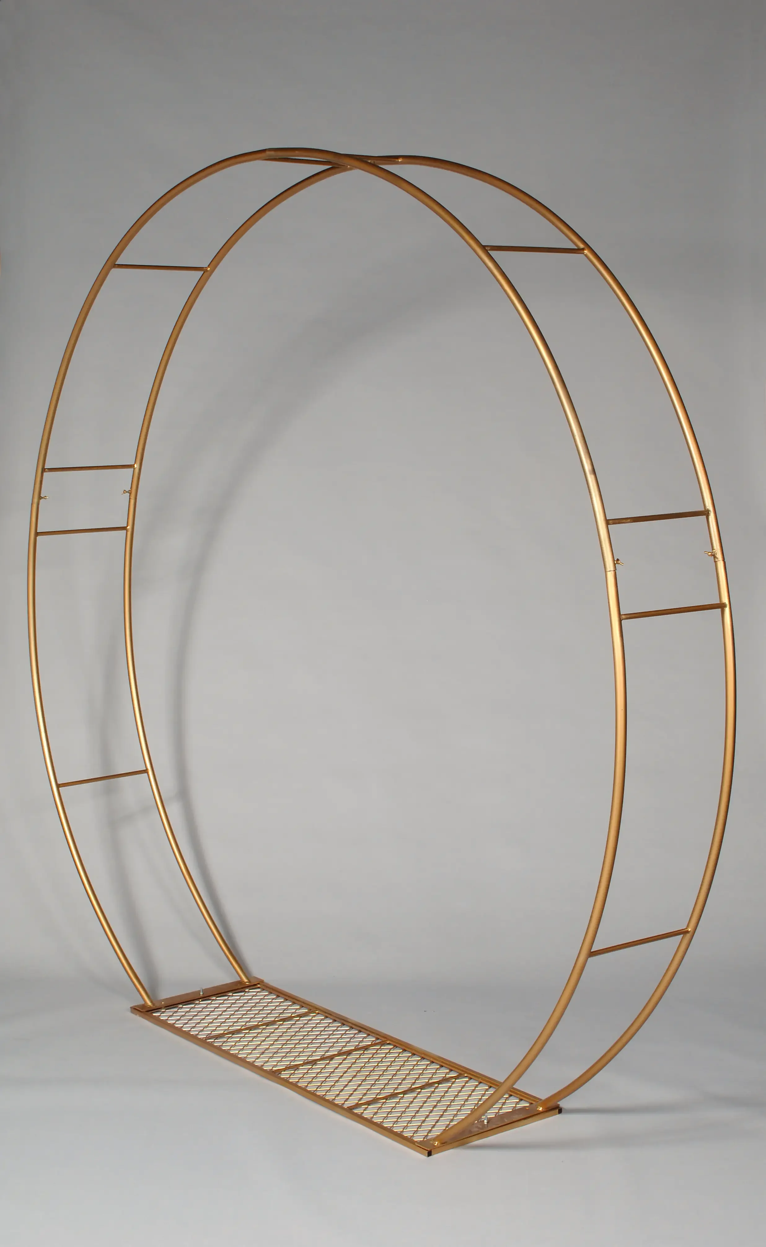 8' Gold Metal Circle Arbor