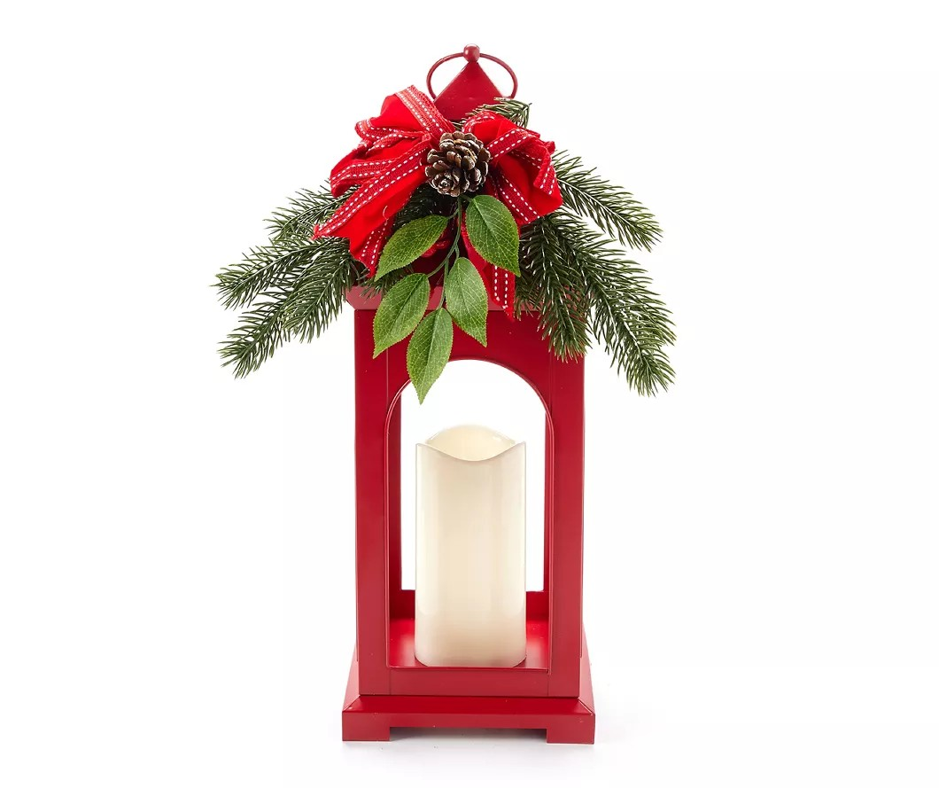 17" Red Christmas Lantern