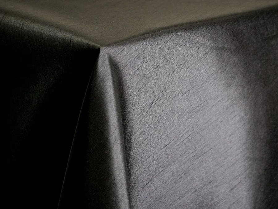 Black Shantung Table Linen