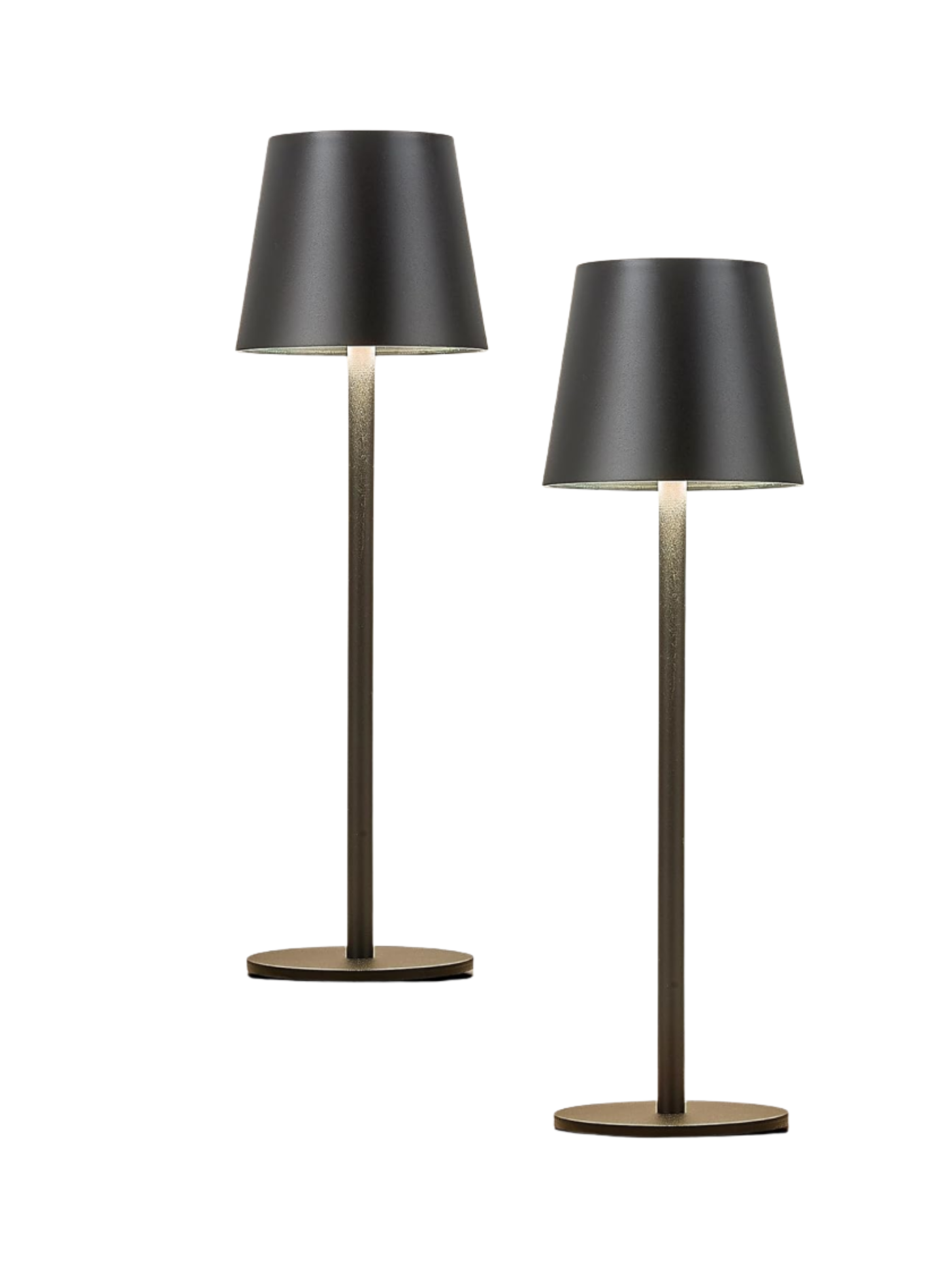 13" Black Modern Metal Lamp