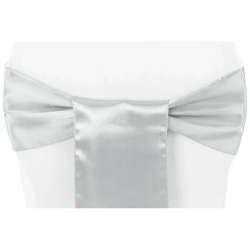 Silver Satin Ties
