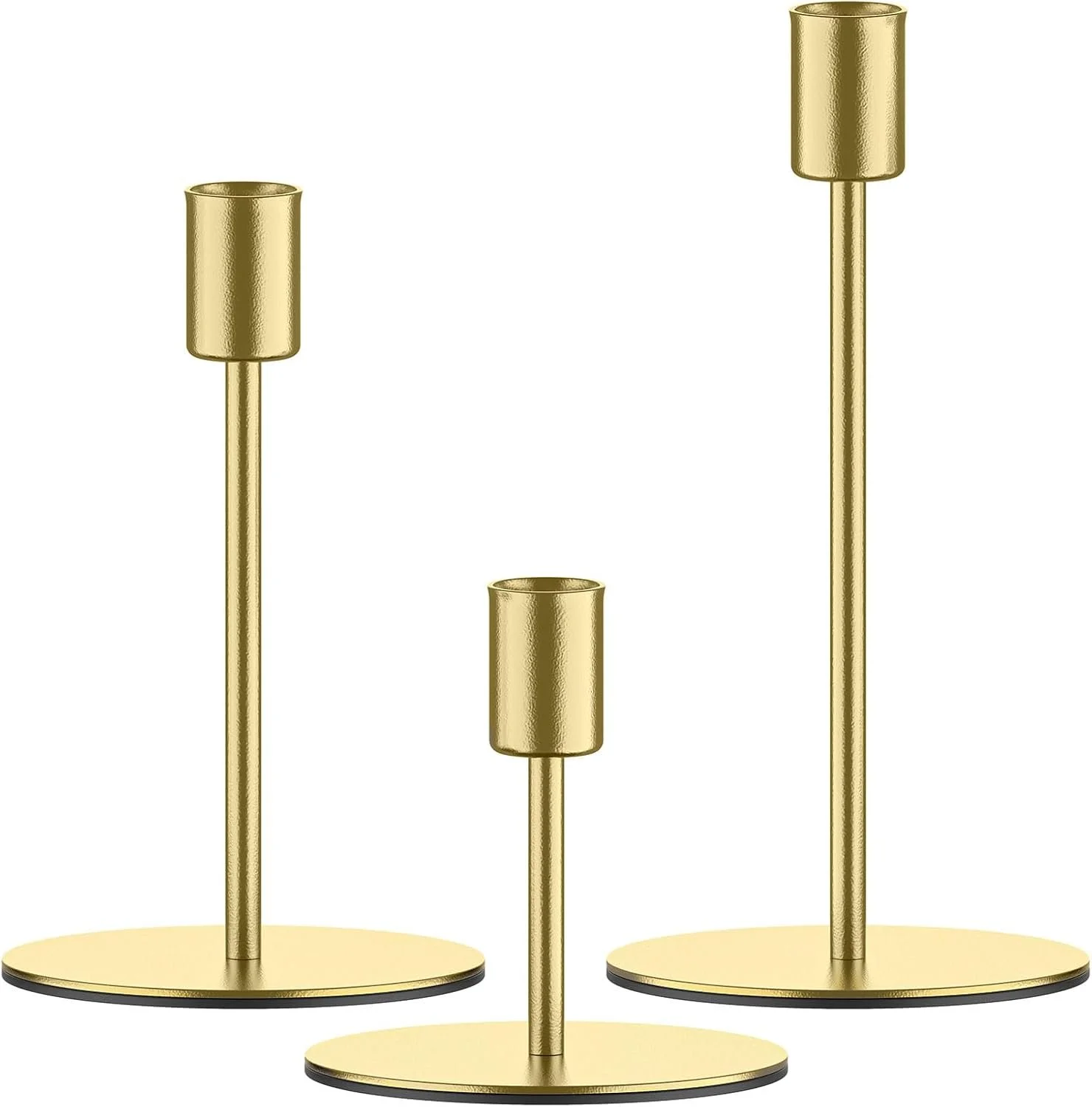 Modern Petite Gold Metallic Taper Candle Holder