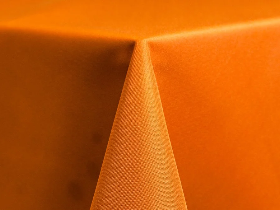 Tangerine Poly Table Linen