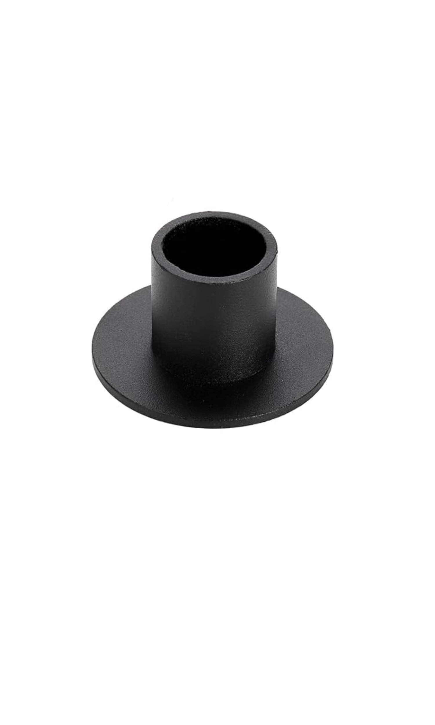 1" Modern Matte Black Taper Candle Holder