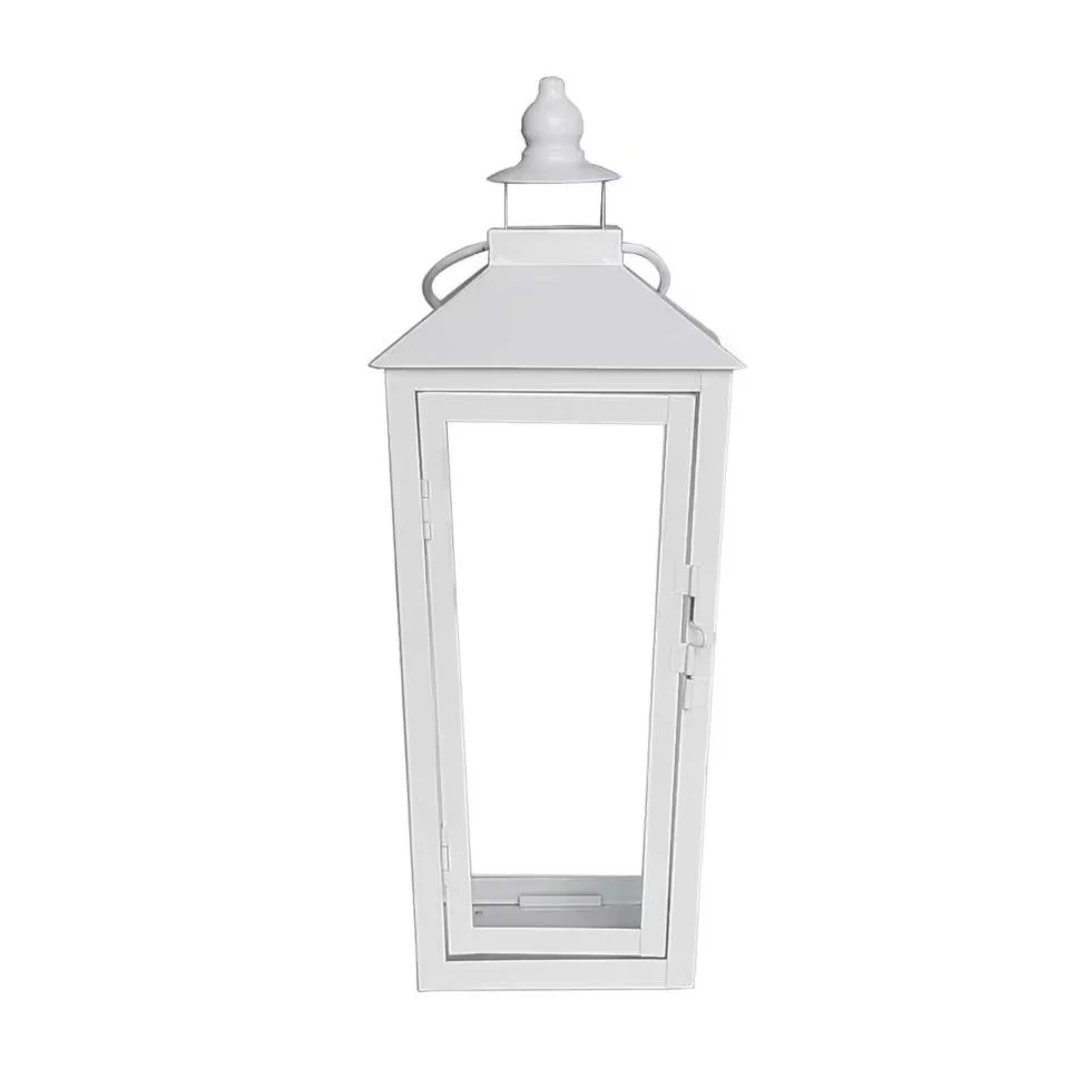 15" White Modern Lantern