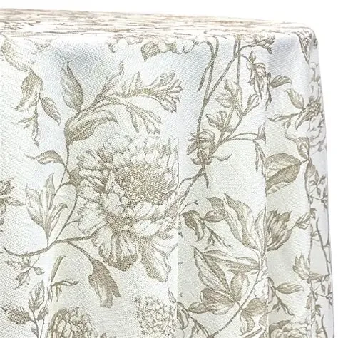 Taupe Artistry Bloom Table Linen
