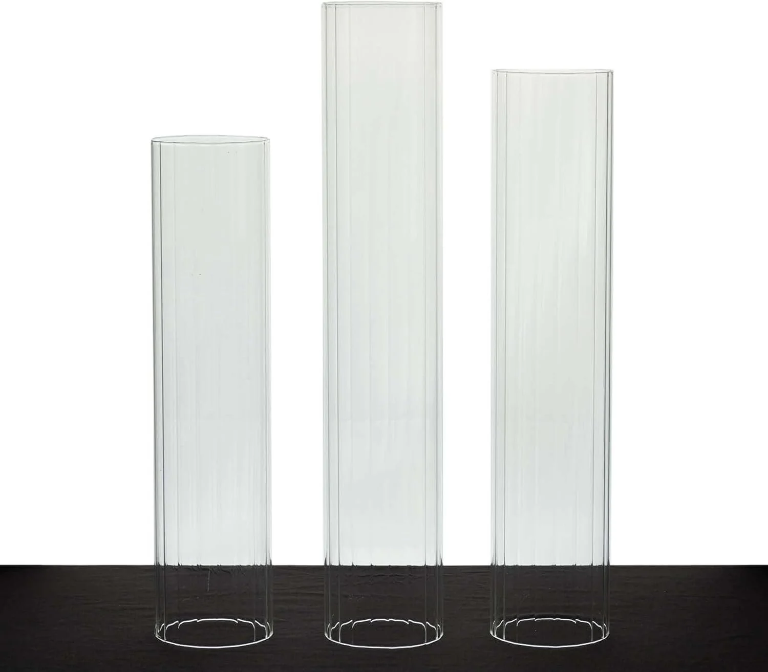 Ribbed Cylinder Chimney Vase