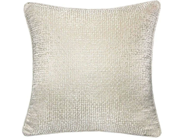 Cream Stitched Throw Pillow
