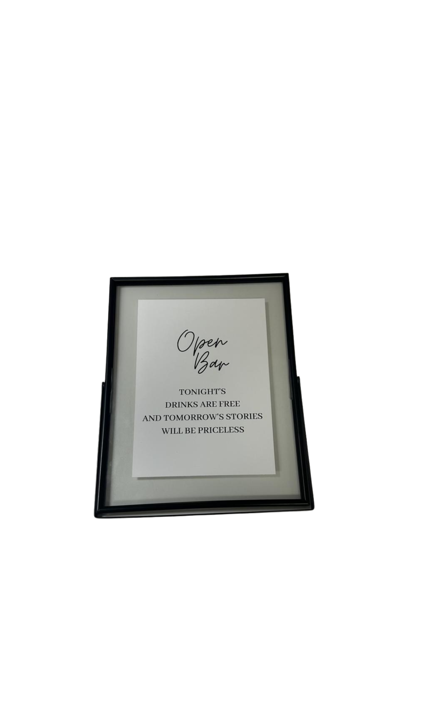 5" x 7" Modern Black Frame Table Number Holder