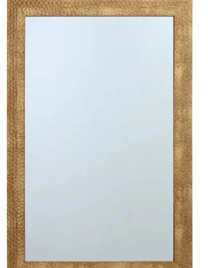 Gold/Bronze Hammered Frame Mirror (35" x 29")