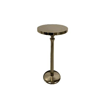 24" Gold Metallic Round End Table