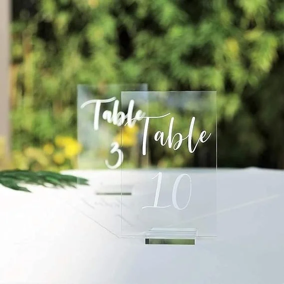 4" x 6" Acrylic Table Number (1-20)