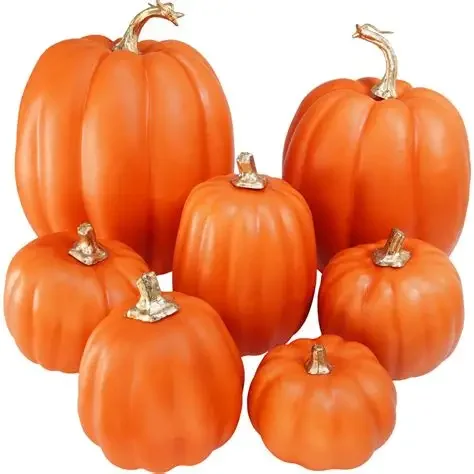 Assorted Orange Faux Pumpkins
