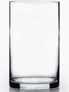 Large 5" Wide Glass Cylinder Vase