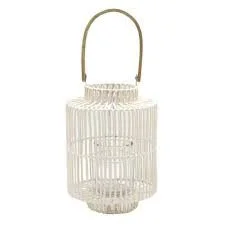 Assorted White Wicker/Rattan Lantern