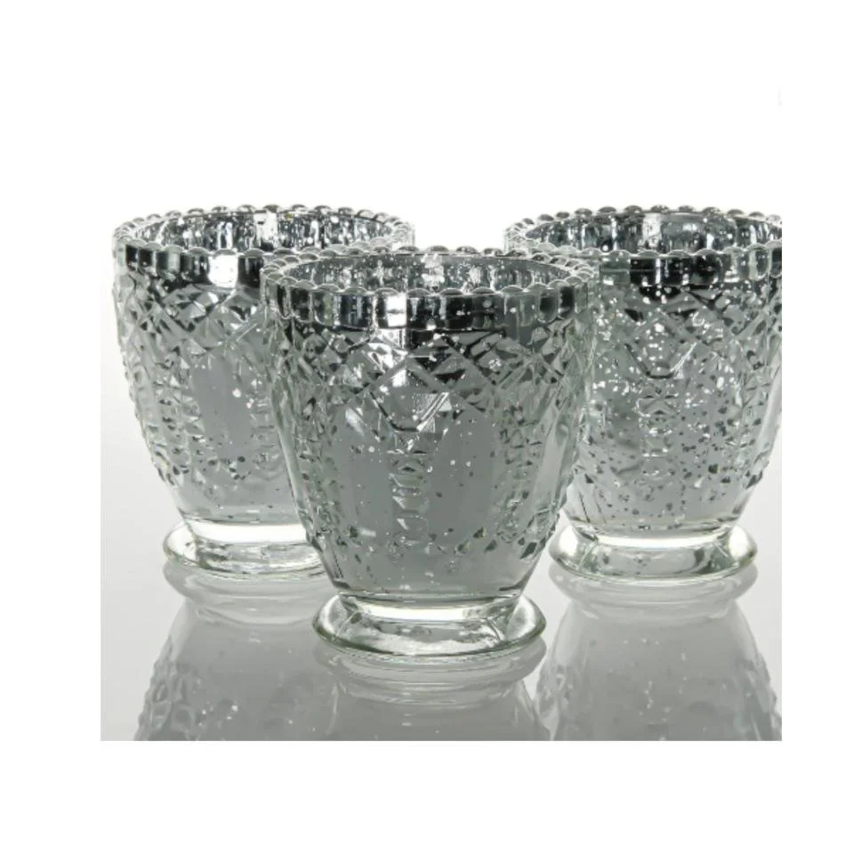 Large Silver Mercury Vintage Votive