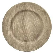 Wood Grain Acrylic Charger