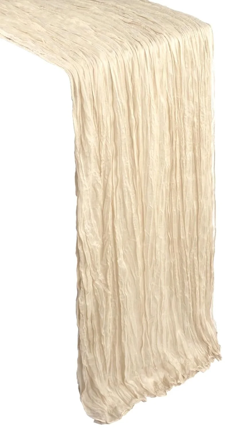Beige Cheesecloth Table Runner