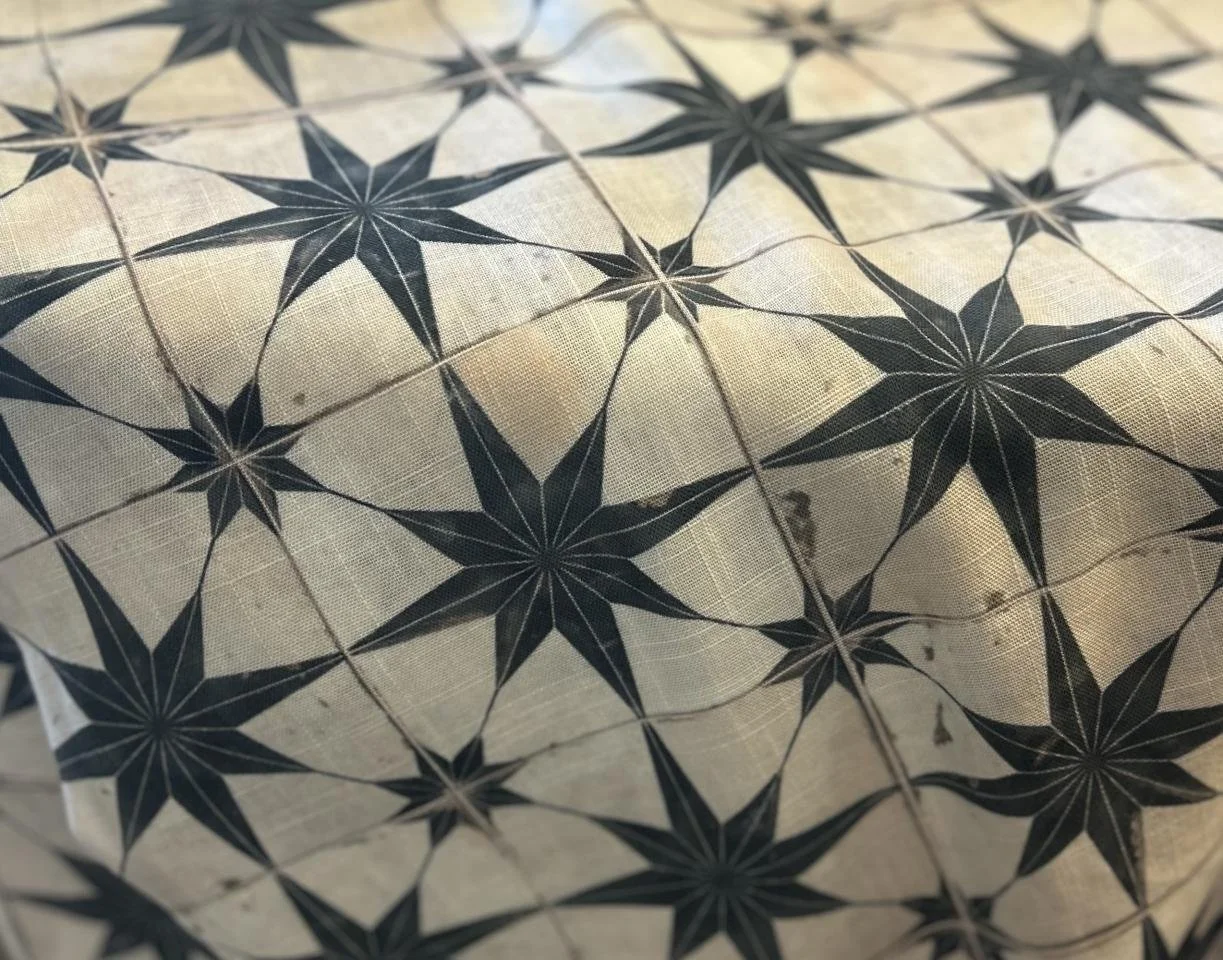 Black Tile on Belize Table Linen