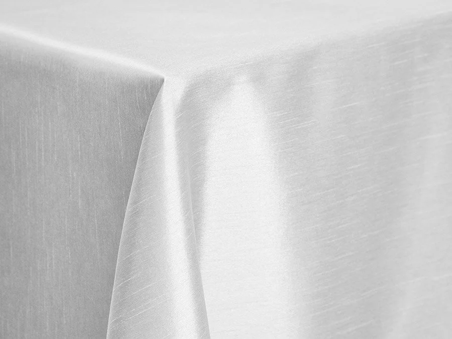 White Shantung Table Linen