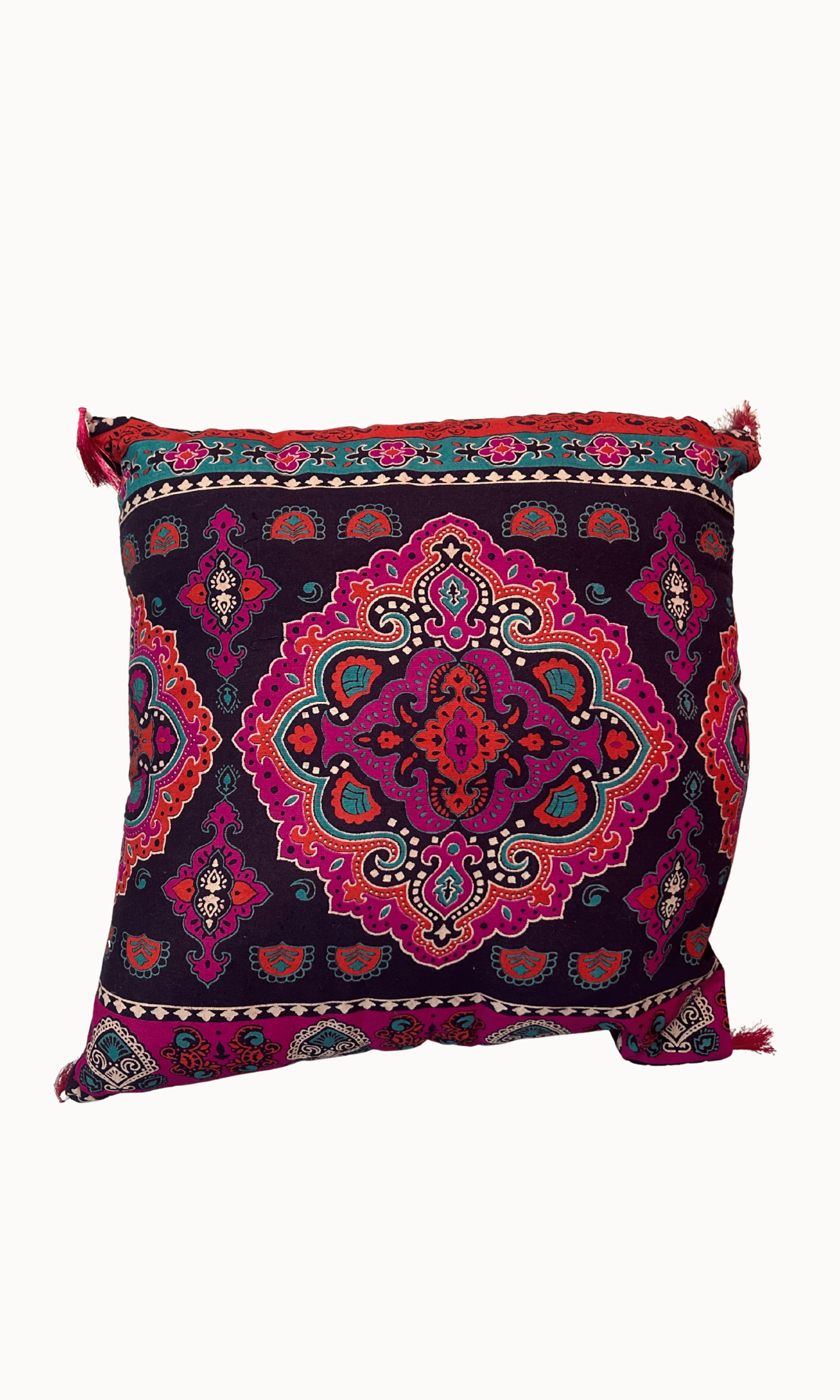 Eggplant Indian Ethnic Throw Pillow