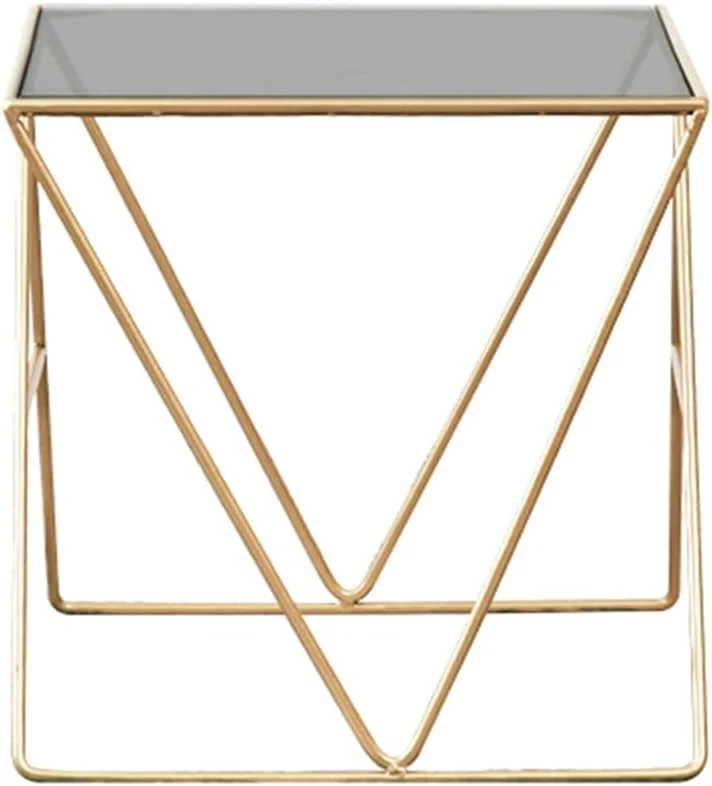 Gold Square Hairpin End Tables