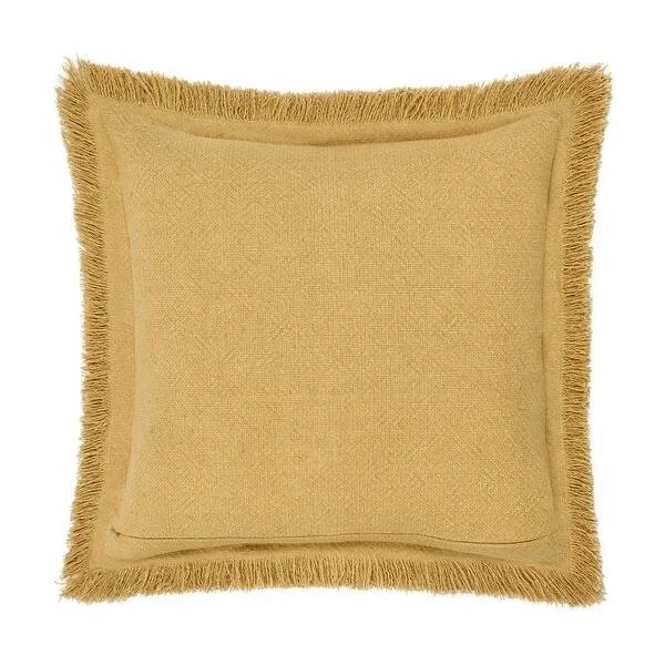 Yellow Fringe Throw Pillow