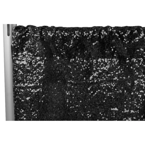 10' x 52" Black Sequin Panels