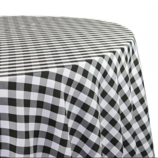 Black Gingham Table Linen