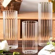 Ribbed Cylinder Vase