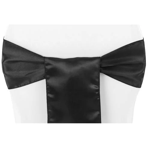 Black Satin Ties