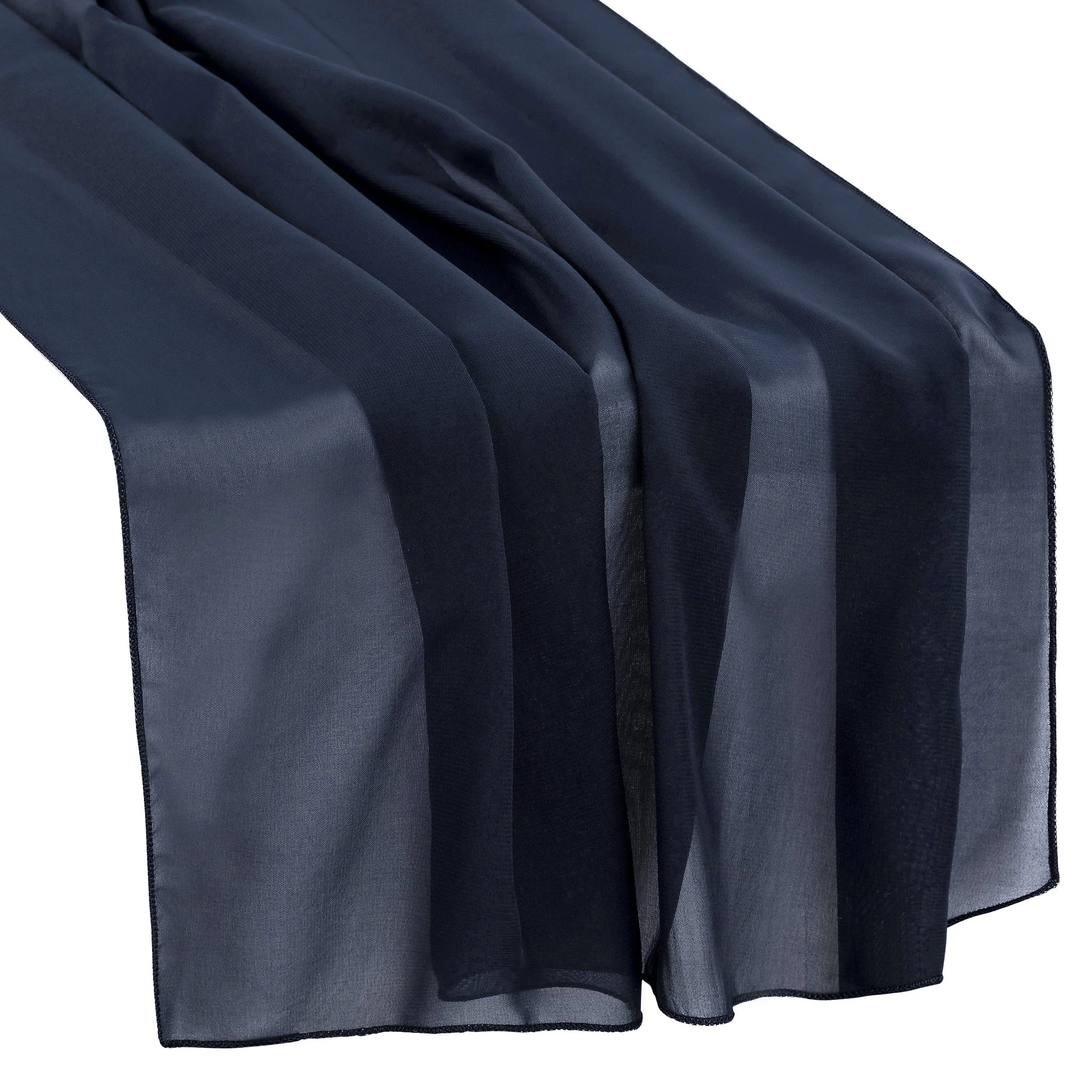 Navy Chiffon Table Runners