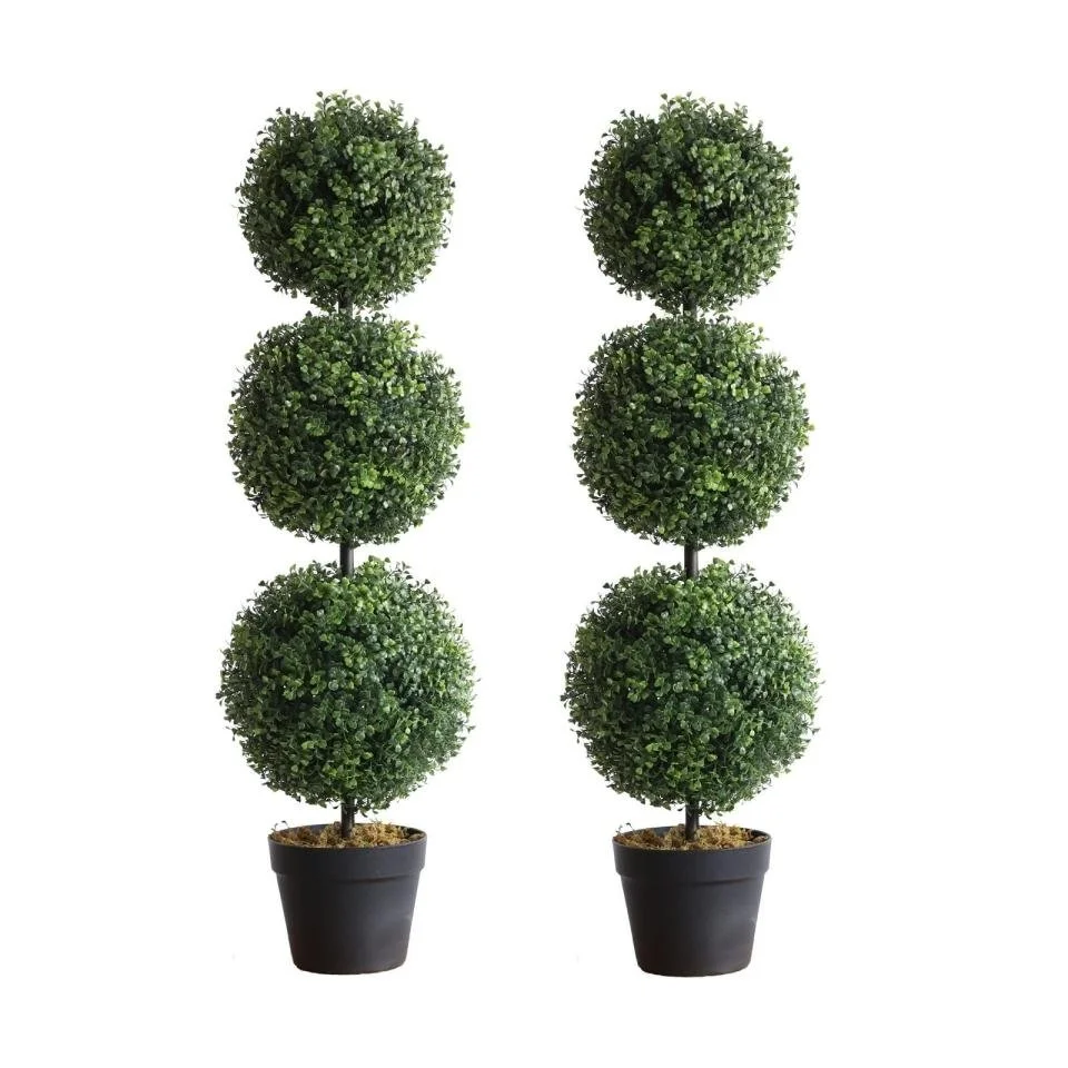 3' Boxwood Triple Ball Topiary