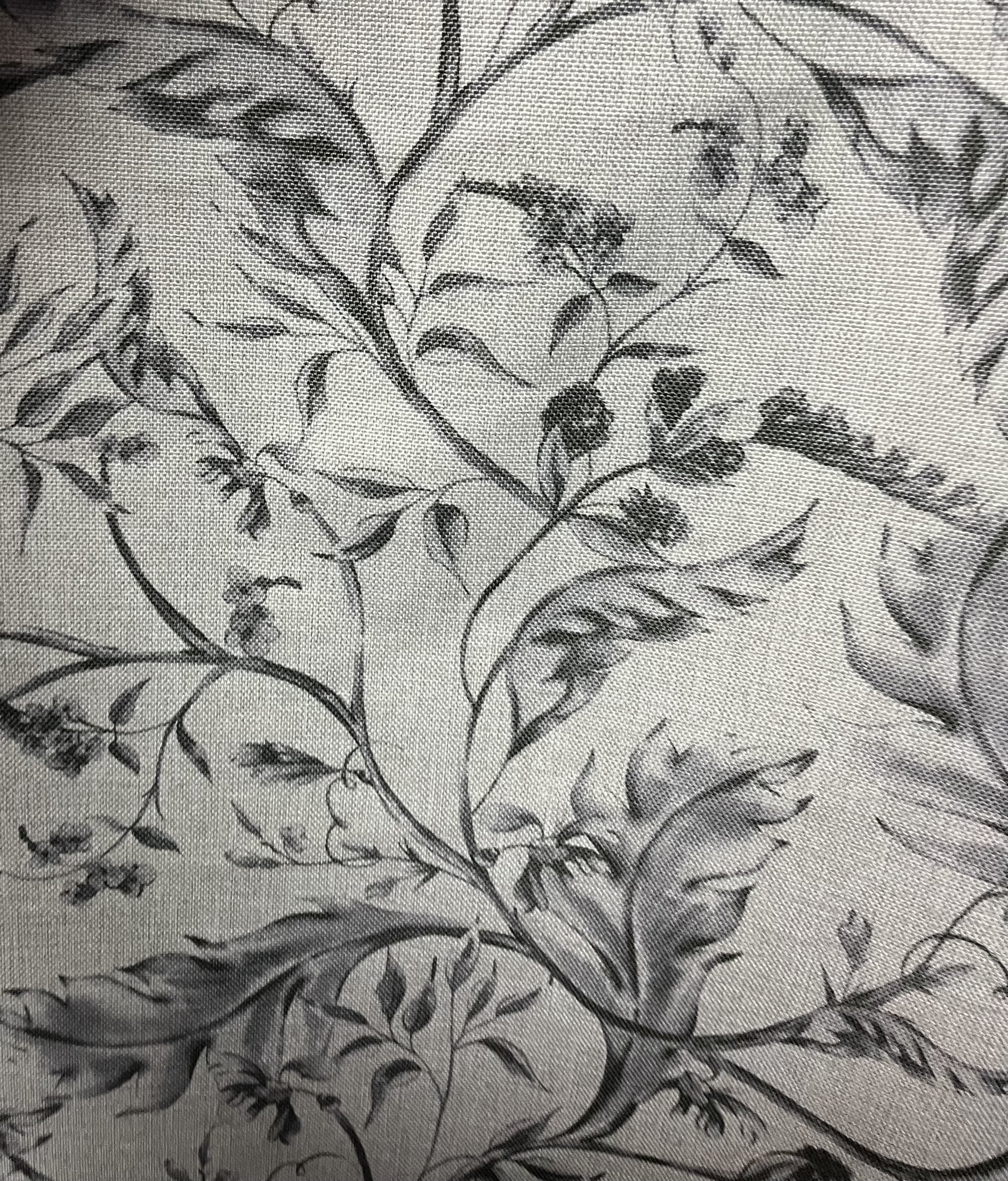 Basil Veranda on Flax Table Linen