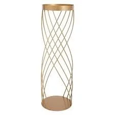 38" Gold Spiral Plant Stand