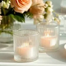 Crystal Ribbed Votive