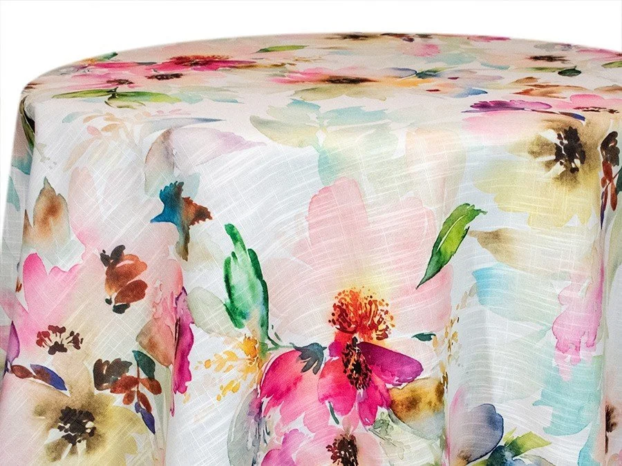 Watercolor Floral on White Belize Napkins